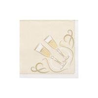 Servietten, gold "ROYAL Collection" 1/4-Falz 25 x 25 cm "Festive Moments"