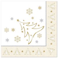 Servietten, gold "ROYAL Collection" 1/4-Falz 40 x 40 cm "X-Mas Elegance"