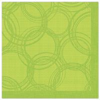 Servietten, limonengrün "ROYAL Collection" 1/4-Falz 40 x 40 cm "Bubbles"