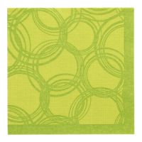 Servietten, limonengrün "ROYAL Collection" 1/4-Falz 40 x 40 cm "Bubbles"