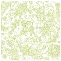 Servietten, limonengrün, "ROYAL Collection", 1/4-Falz, 40 x 40 cm, "Paisley"
