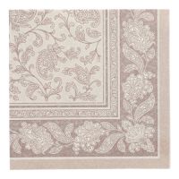 Servietten, mocca "ROYAL Collection" 1/4-Falz 40 x 40 cm "Ornaments"
