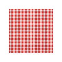 Servietten, 3-lagig 1/4-Falz 25 x 25 cm rot "Vichy Karo"