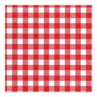 Servietten, 3-lagig 1/4-Falz 33 x 33 cm rot "Vichy Karo"