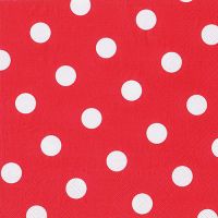 Servietten, 3-lagig 1/4-Falz 40 x 40 cm rot "Dots"