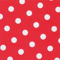 Servietten, rot 3-lagig 1/4-Falz 40 x 40 cm "Dots"