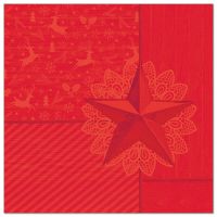 Servietten, rot "ROYAL Collection" 1/4-Falz 40 x 40 cm "Rising Star"