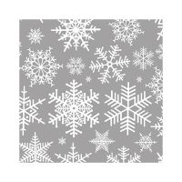 Servietten, 3-lagig 1/4-Falz 25 x 25 cm silber "Snöstjärnor"