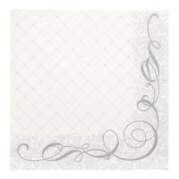 Servietten, silber "ROYAL Collection" 1/4-Falz 40 x 40 cm "Megan"