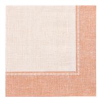 Servietten, terracotta, "ROYAL Collection", 1/4-Falz, 40 x 40 cm, "Linum"