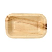 Siegelschalen aus Palmblatt, eckig "pure" 400 ml, 24 x 15 x 4 cm, ungeteilt