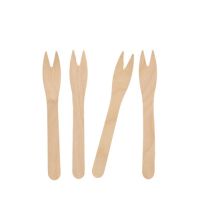 Snack-Gabeln aus Holz "pure" 12,1 cm