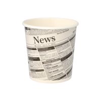 Snackbecher "To Go", Pappe, rund 470 ml Ø 9,9 cm · 9,9 cm "Newsprint"