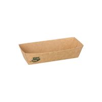 Snacktrays, Pappe "pure" 5 x 12 cm "100% Fair"