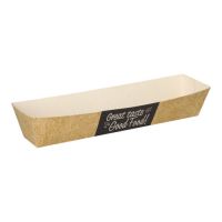 Snacktrays, Pappe "pure" 5 x 20 cm "Good Food"