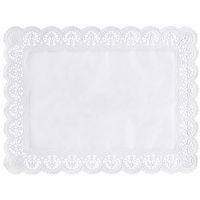 Spitzenpapiere eckig 40 x 30 cm weiss