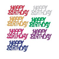 Streudeko für Geburtstag Folie farbig sortiert "Happy Birthday" 15 gr.