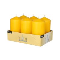 Stumpenkerzen goldgelb Ø 60 mm · 115 mm