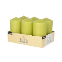 Stumpenkerzen kiwi Ø 60 mm · 115 mm