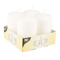 Stumpenkerzen weiss Ø 50 mm · 80 mm