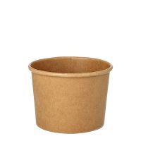 Suppenbecher "To Go", Pappe rund 350 ml Ø 9,8 cm · 7 cm braun