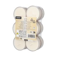 Teelichter groß Ø 55 mm · 20 mm weiss · Brenndauer ca. 8 h, in Polycarbonathülle