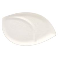 Teller aus Zuckerrohr, 2-geteilt oval 1,5 cm x 30 cm x 47,2 cm