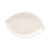 Teller aus Zuckerrohr, oval 23,6 x 35,6 cm