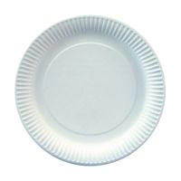Pappteller rund Ø 23 cm weiss