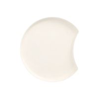 Zuckerrohrteller Halbmond "pure" rund Ø 12 cm · 1 cm weiss "Ano"
