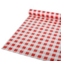 Tischdecke aus Folie, rot kariert, 50 m x 80 cm "Karo"