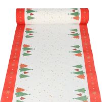 Tischläufer, stoffähnlich, Airlaid 24 m x 40 cm "Plain Christmas Trees"
