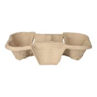 Tragetabletts, Pappe "To Go" 4,7 cm x 21,1 cm x 11,2 cm natur für 2 Becher