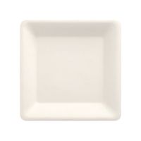 Zuckerrohr Teller eckig "pure" 15,5 x 15,5 cm weiss