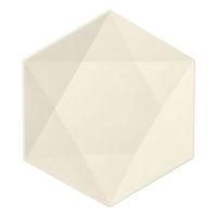 Zuckerrohrteller "pure" 6-eckig, 2,5 x 26 x 23 cm weiss "Diamond"