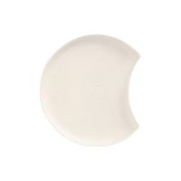 Zuckerrohrteller Halbmond "pure" Ø 9 cm · 1 cm weiss "Ano"