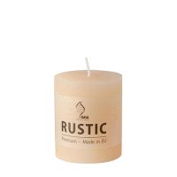 Stumpenkerzen "Rustic", creme, Ø 68 mm · 80 mm, durchgefärbt