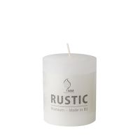 Stumpenkerzen "Rustic", weiss, Ø 68 mm · 80 mm, durchgefärbt